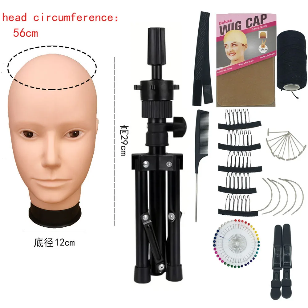 Mannequin Head With T-pin Wig Cap Tripod For Women Making Wig Hat Glasses Mask Display Cosmetology Manikin Head Makeup Practice