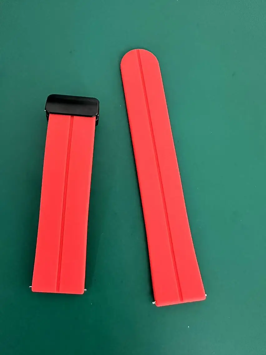 접이식 버클이 있는 실리콘 스트랩, 화웨이 GT 3, 삼성 워치 4, 5 에 적합