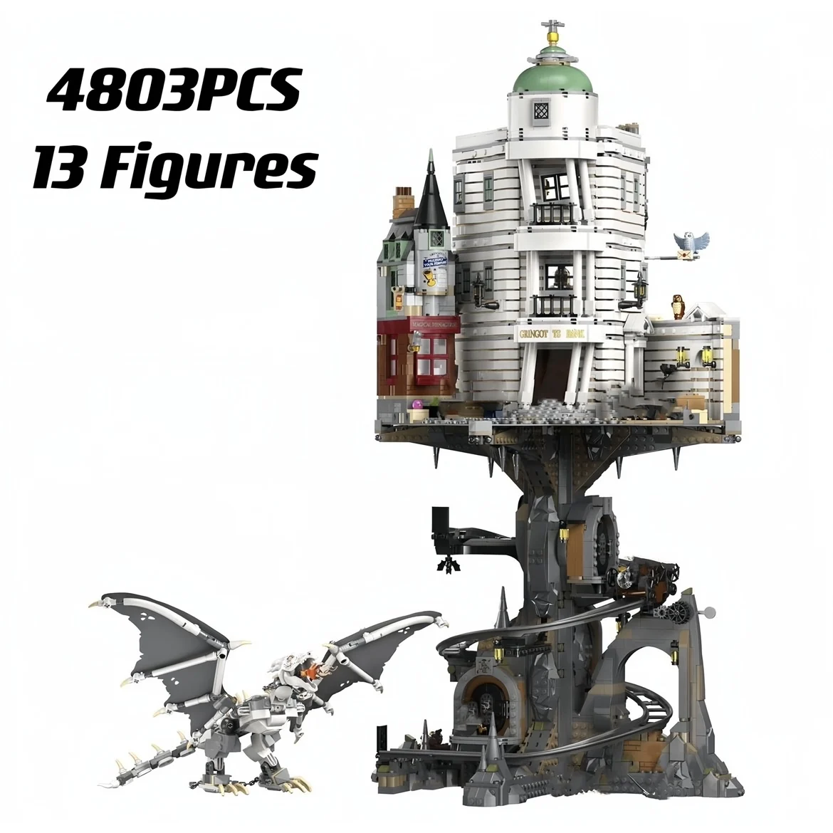 In Stock Compatible 75292 Bank Model Building Blocks Model Magic Movie Bricks Toy for Boys Kids Children Birthday Christmas Gift