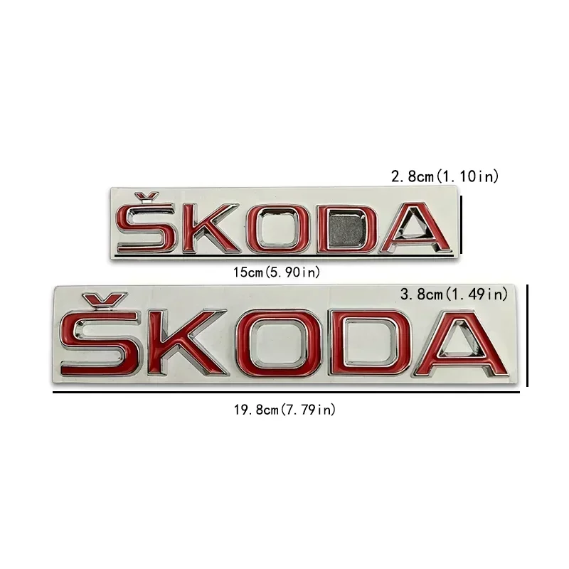 Metal Car Styling Rear Trunk Emblem Stickers for SKODA Rapid Kodiaq Superb Yeti Karoq Octavia A7 Tour RS Kamiq Badge Accessories