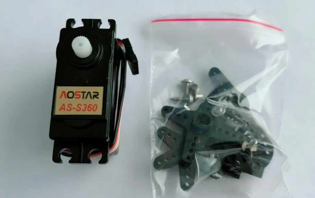 AOSTAR AS-S360 analog standard servo 38 grams Torque: 52in-oz at 4.8V 360Degree Robot gimbal servo Neutral position adjustable