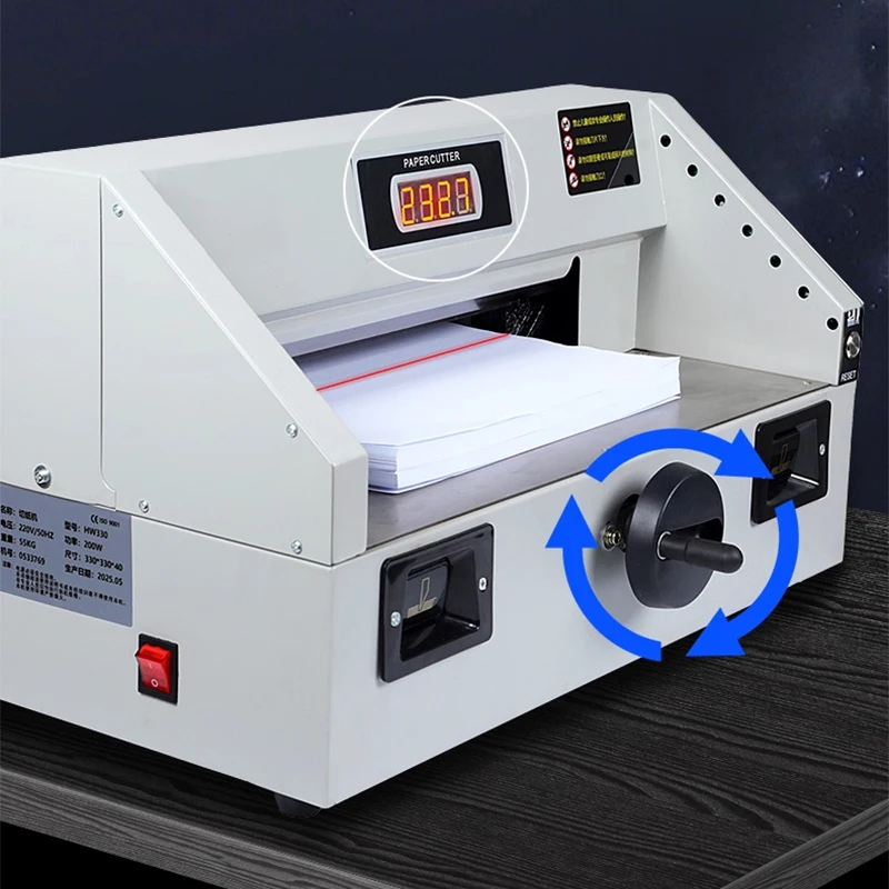 컴팩트 데스크탑 전기 종이 절단기 헤비듀티 테이블탑 자동 절단기 사무실 입찰 문서 종이 트리머(맞춤형)