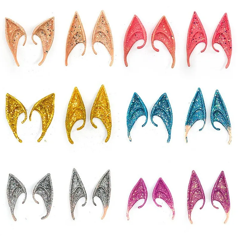 Halloween Elf Ear Latex Cosplay Prop Party Pointed Ear Elf Ear Decoration Supply Zero Two Black Clover Halloween Accessories