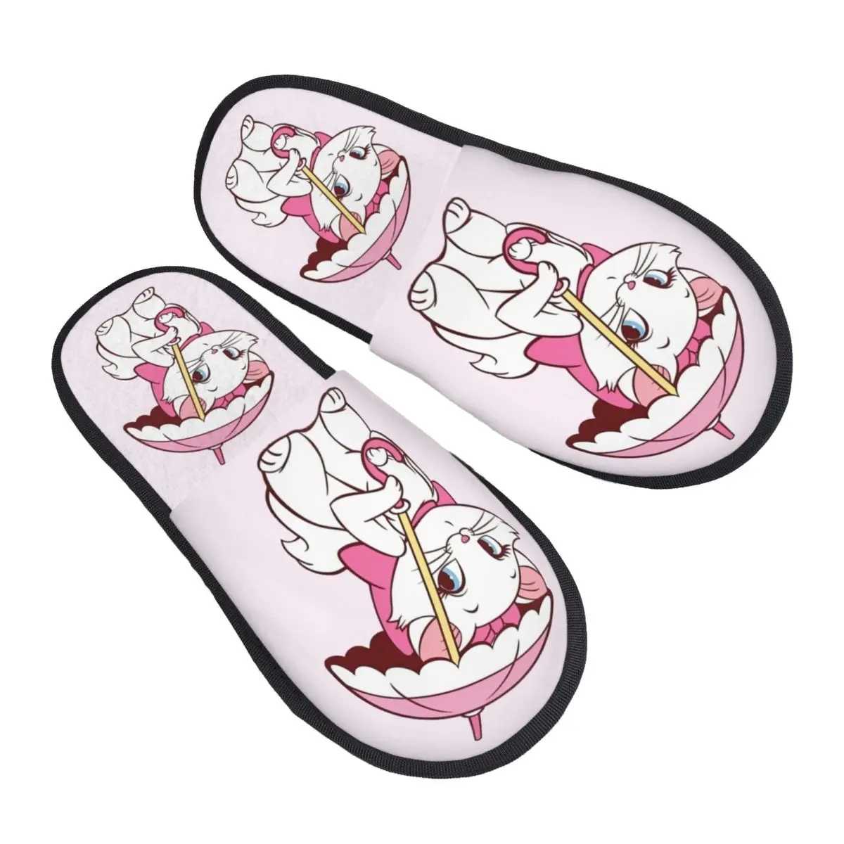 

Custom Print Women Marie Cat House Slippers Cozy Warm Cat Animation Memory Foam Fluffy Slipper Indoor Outdoor Shoes