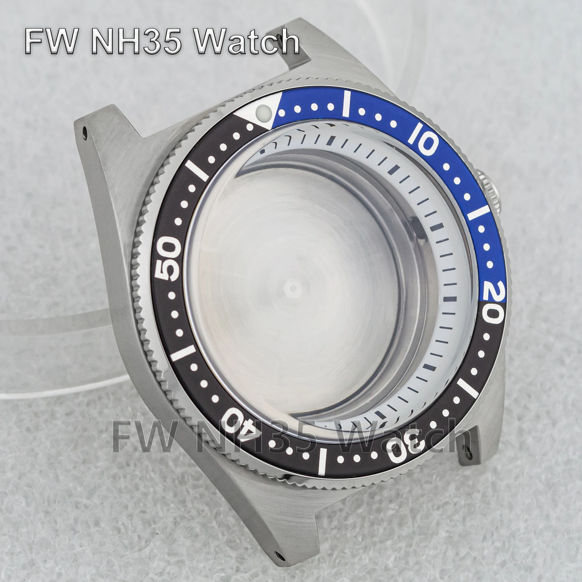 NH35 Diving Watch Case for 62MAS Bubble Mirror Glass Aluminum Bezel 30ATM Stainless Steel Case Fit 4R36 NH34 NH35 NH36 Movement