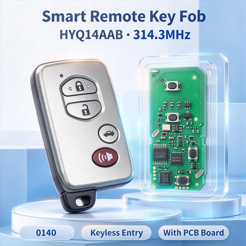 4Button ASK 314.3MHz FCC HYQ14AAB Board 0140 Car Smart Key Fob Accessories For Toyota Avalon Camry Corolla RAV4 Highlander Prius
