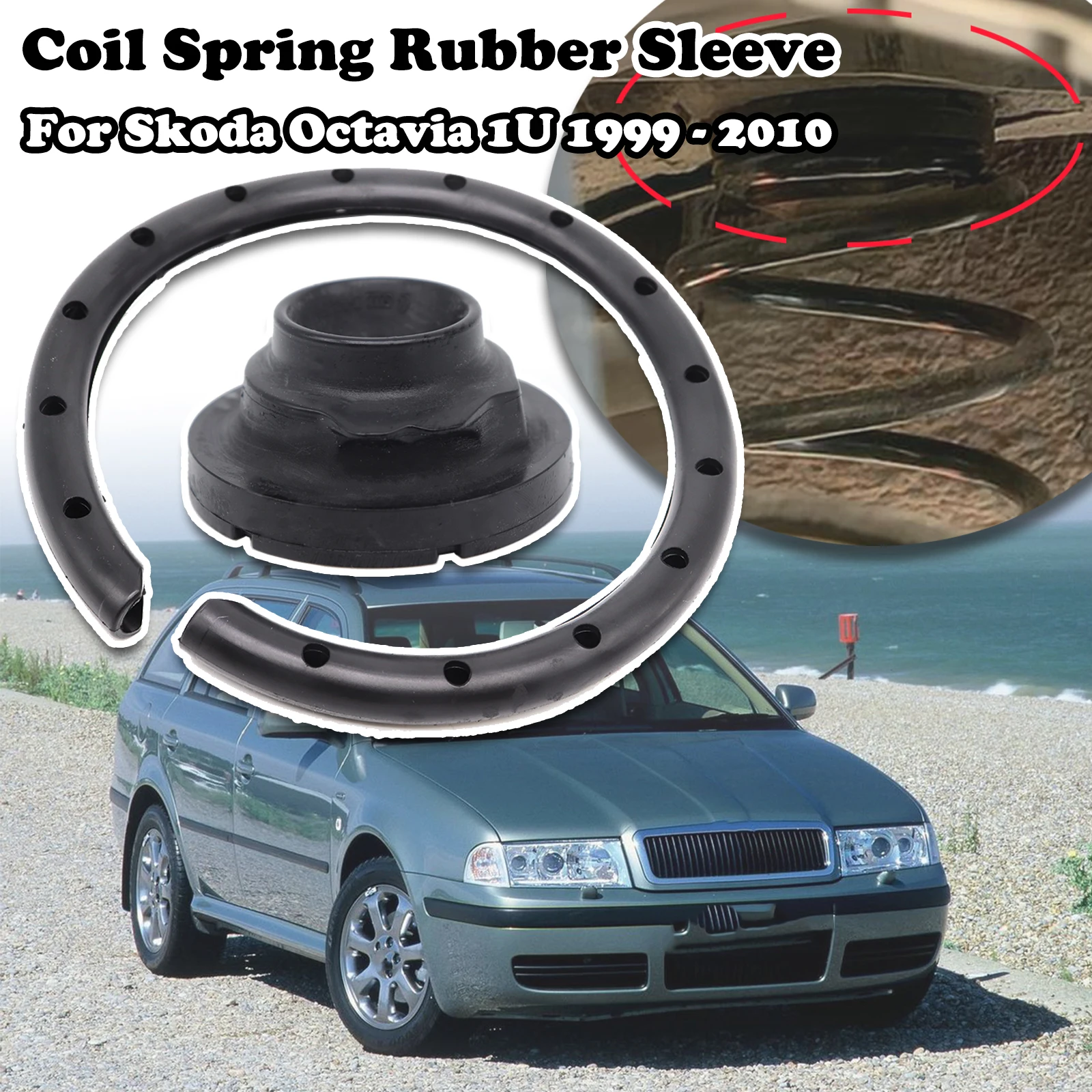 

Rear Axle Coil Spring Isolator Mount Plate Shock Absorber Sleeve Top strut mount buffer1J0512149B For Skoda Octavia 1U 1999-2010