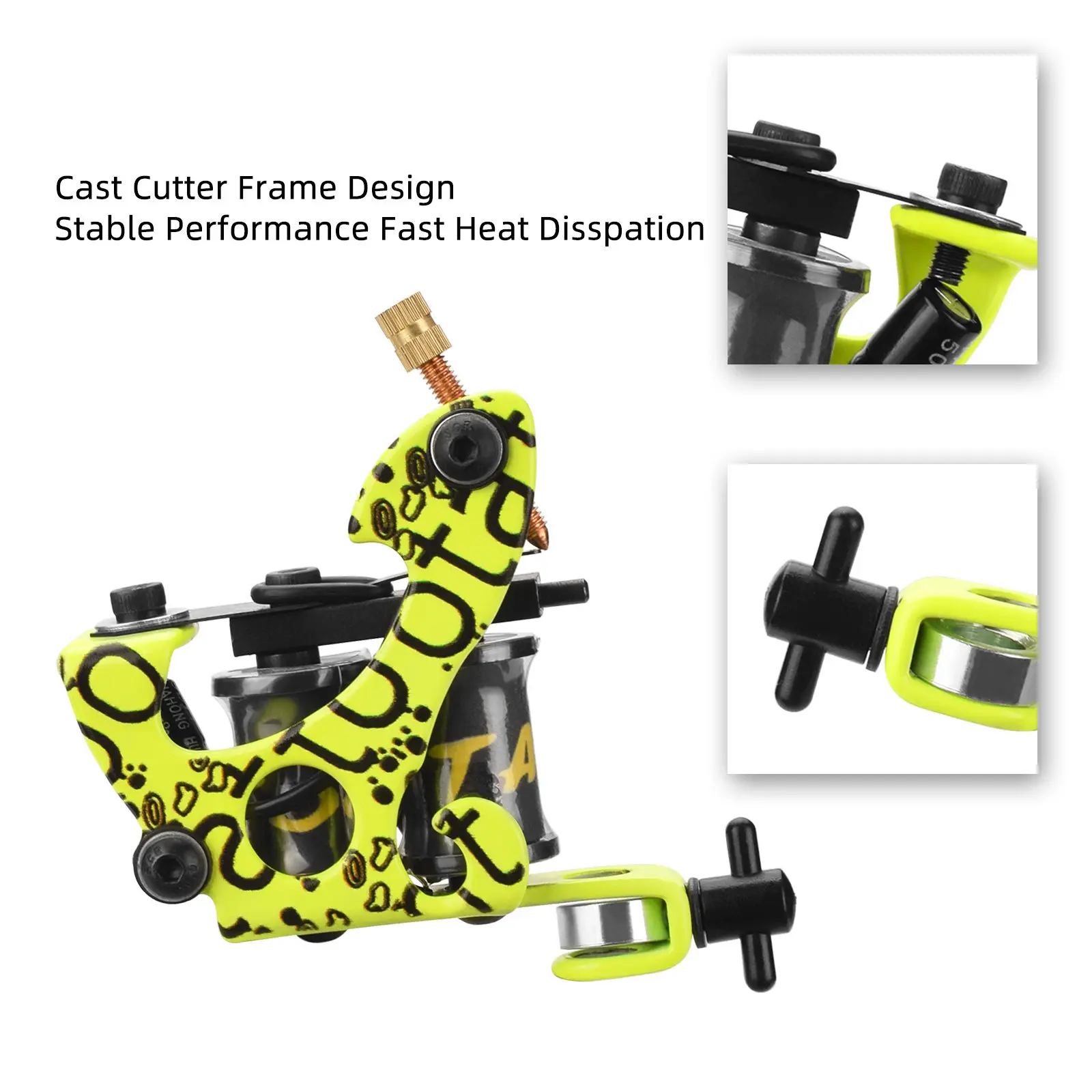 JimKing 10 Wraps Coil Tattoo Machine for Liner & Shader Alloy Tattoo Gun Supplies for Body Artists Permanet Makeup