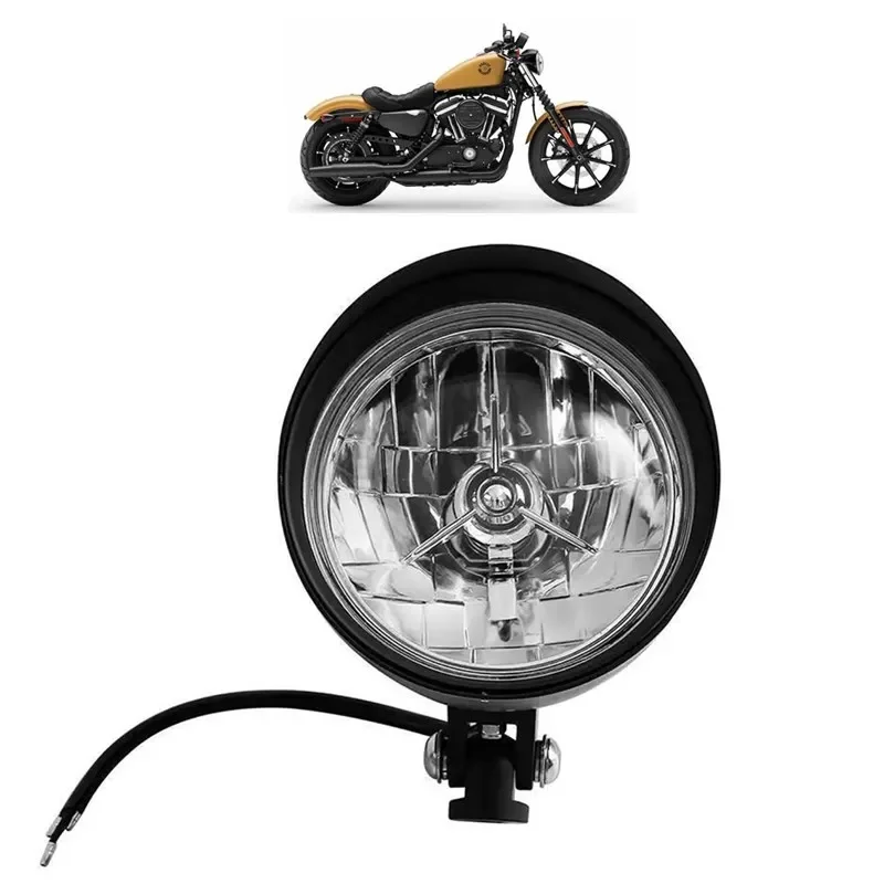 

Мотоциклетная фара 5-3/4 дюйма H4 для Harley Cruisers Choppers, аксессуары для велосипедов на заказ, аксессуары