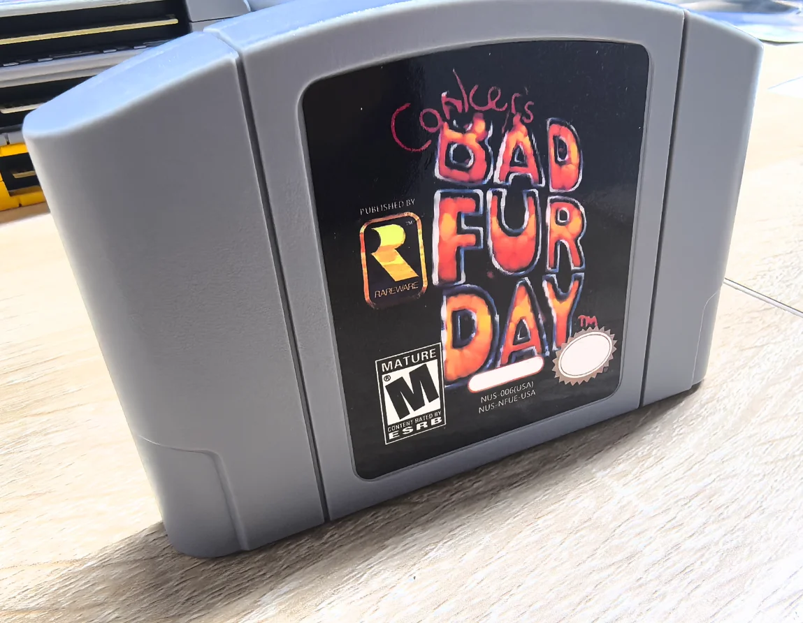 

N64 Conkers Bad Fur Day USA NTSC Version 64 Bit Console Video Games Cartridge Collection Gifts Toys