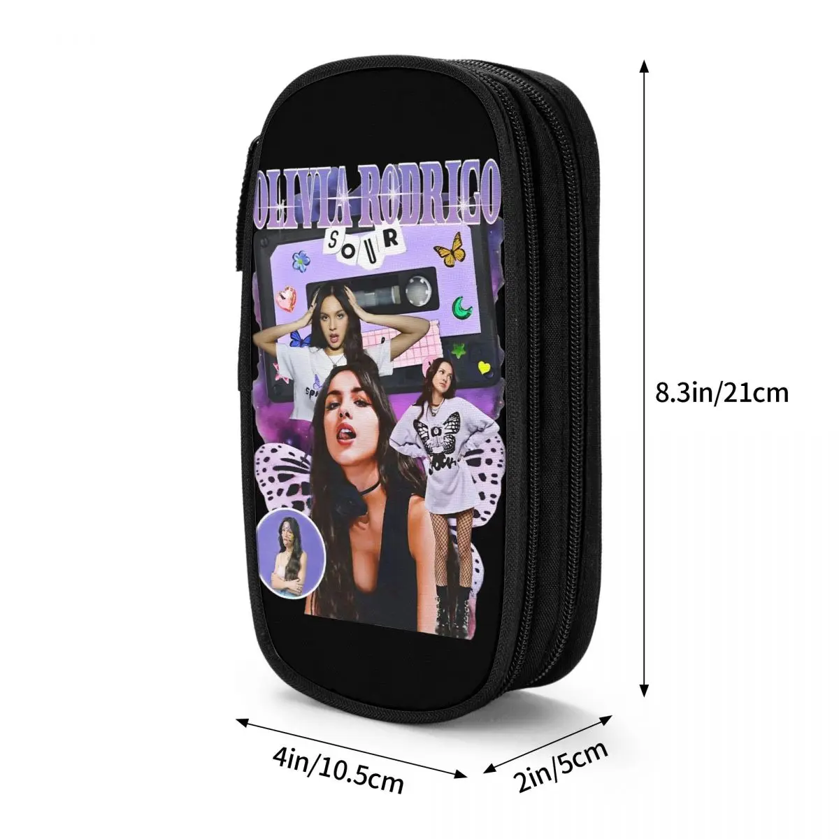 Imagem -06 - O-olivia Cool R-rodrigo Concert Pencil Case Porta-canetas para Estudantes Grandes Bolsas Papelaria Moda