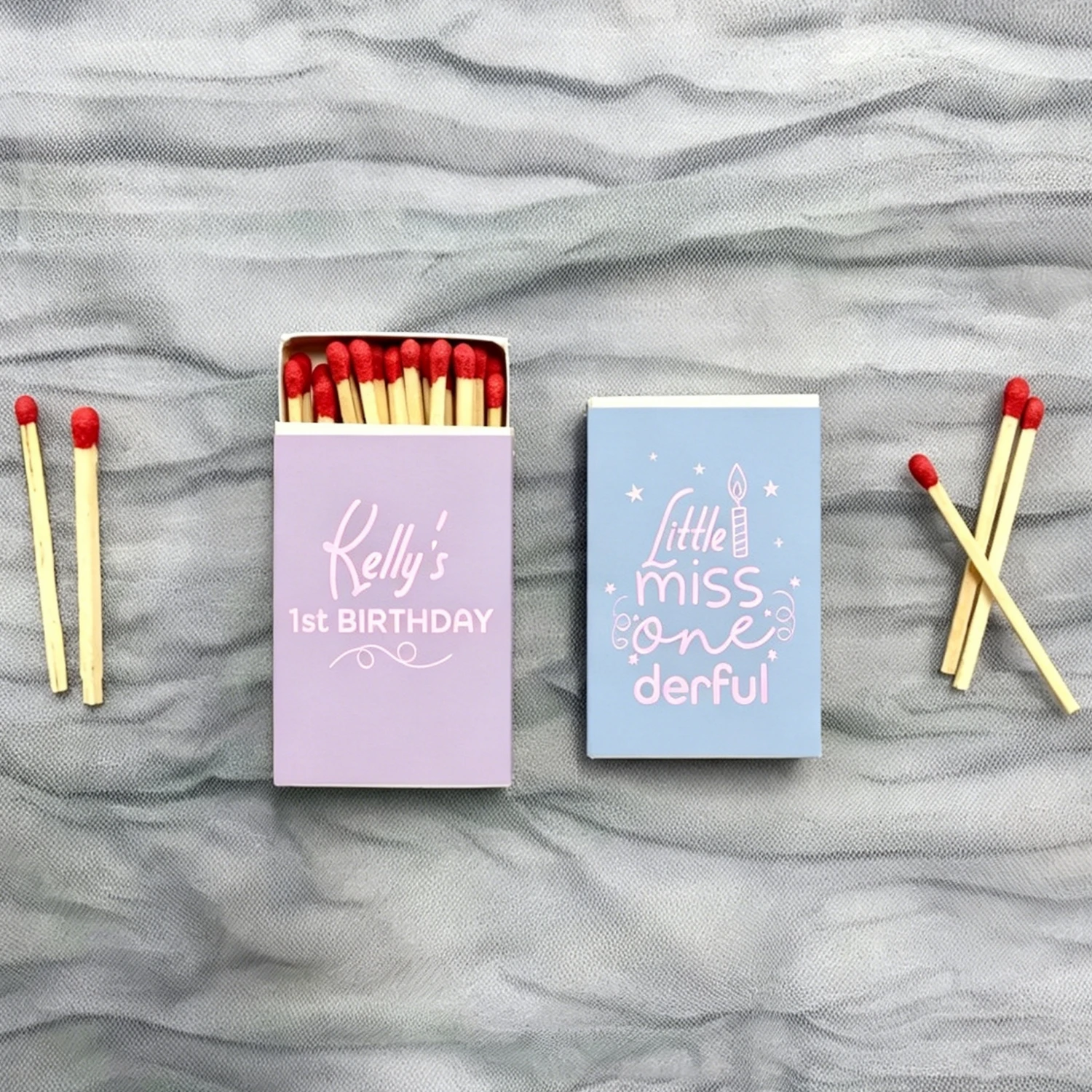 

Custom Wedding Trendy Matchboxes, Personalized Fashion Design, Modern Favours for Wedding Reception