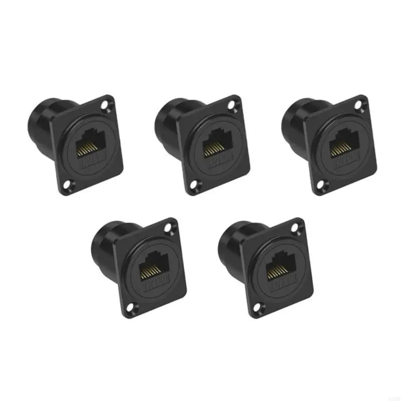 C90F RJ45 แผงเชื่อมต่อตัวเชื่อมต่อ CAT6 Ethernet ผ่านสายเคเบิล Coupler หญิง