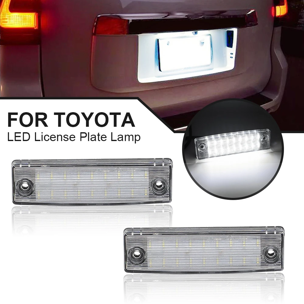 

2pc LED License Number Plate Light Toyota Land Cruiser Prado TRJ150/GRJ15#/GDJ15# (Lexus GX 470) 12V 6500K Error Free