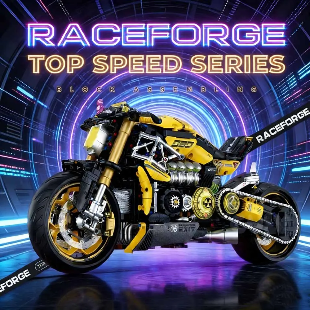 

Конструктор Technic Cyberpunk: Мотоцикл MOC, набор для сборки, блоки Techn Assembly, масштаб 1:5, игрушки-мотоциклы, подарочные наборы для детей