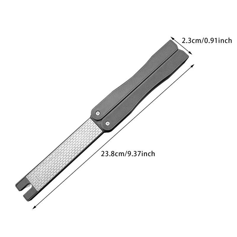 Portable  Knife Sharpener Folding Diamond Double-sided Fan Shape Knife Scissors Sharpening Stone Kitchen Ceramic Sharpening