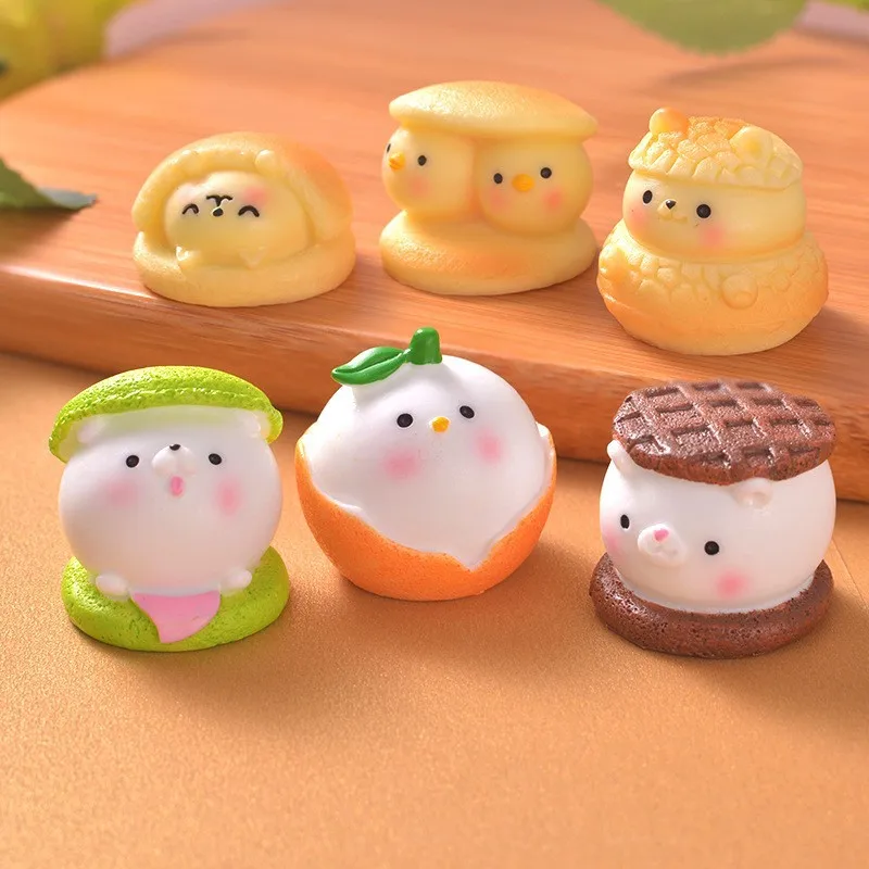 

Creative micro landscape simulation baking animal ornaments cartoon macaron sandwich cookies DIY mini home small ornaments