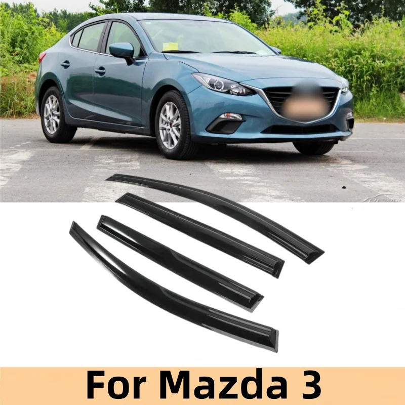 For Mazda 3 2005-2018 Axela 2014-2019 Sedan Hatchback Car Styling Accessories Window Visor Deflector Window Trim Sun Rain Guard