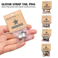 Guitar Strap Pins Tail Nail Lock Button Guitar Strap Locks End Pins Pegs Screw Non-slip Button Nail For Acoustic Electric Guitar