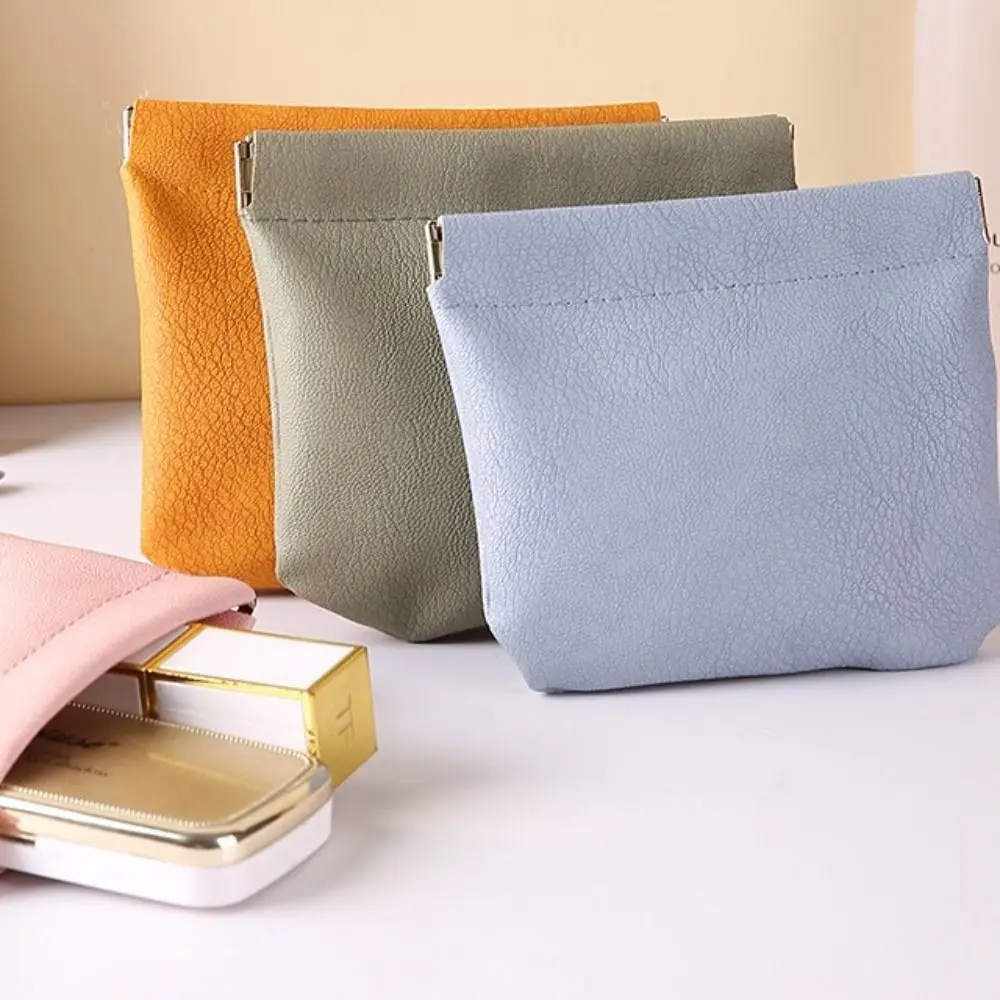 แฟชั่นปิดอัตโนมัติลิปสติกกระเป๋าแบบพกพากระเป๋าแต่งหน้า PU Travel กระเป๋าถือเครื่องประดับ