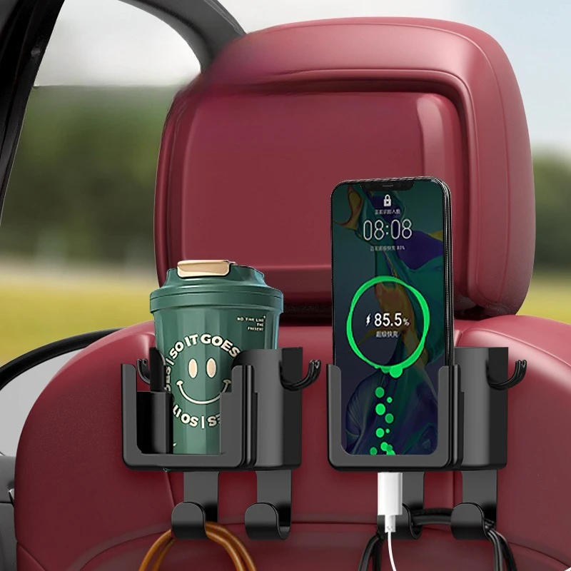 

Новый автомобильный многофункциональный держатель для стакана с водой, популярный автомобильный крючок для задней подушки, держатель для мобильного телефона