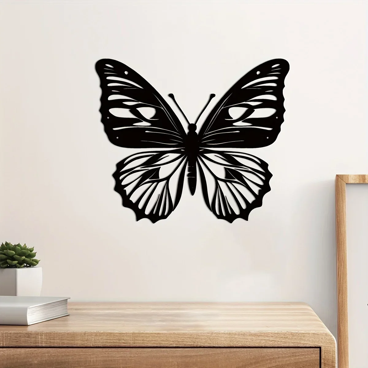 CIFBUY-decoración colgante de pared de mariposa de Metal grande para jardín, decoración elegante para exteriores, arte de pared de Metal grande, Ideas de decoración de porche Ga