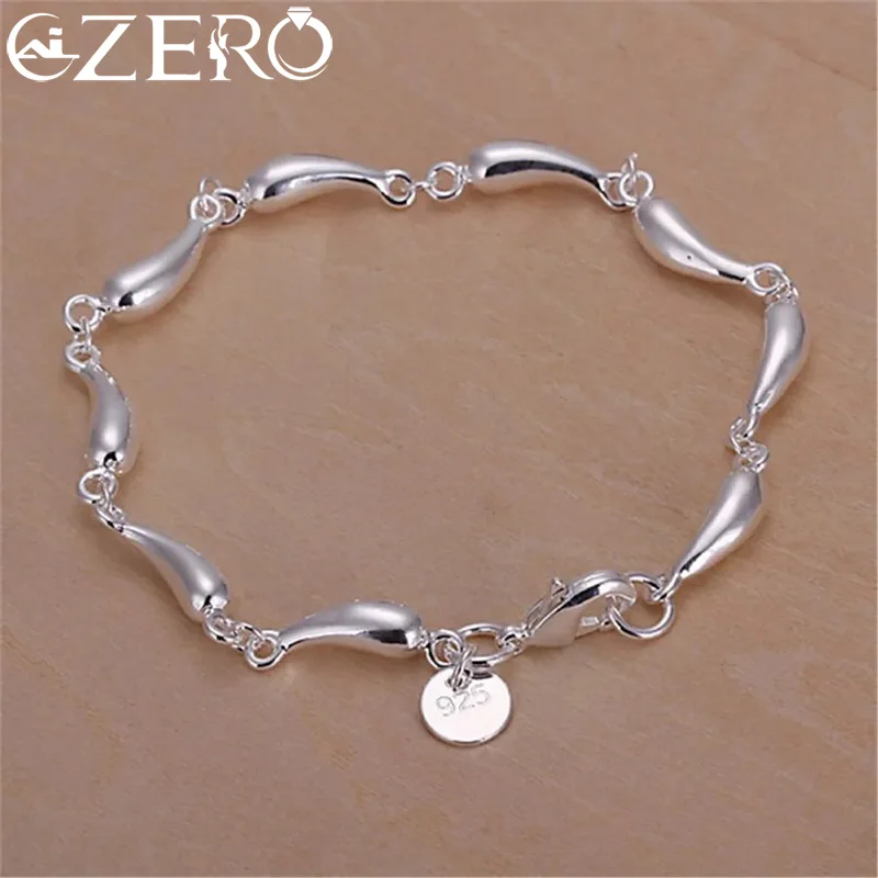 

New arrive 925 Sterling Silver bracelet Drop chain For women lady fashion charm jewelry wedding noble gifts