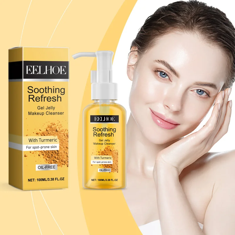 

Turmeric Cleansing Gel - Gentle Makeup Remover For Face, Hydrating & Refreshing, Quickly Dissolves Makeup, All Skin Types