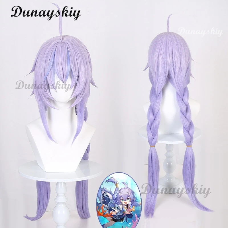 هونكاي: ستار السكك الحديدية Bailu شعر مستعار تأثيري طويل مستقيم الأرجواني الأزرق أومبري شعر مستعار مضفر 2025 أنيمي المعرض/تصميم مخصص