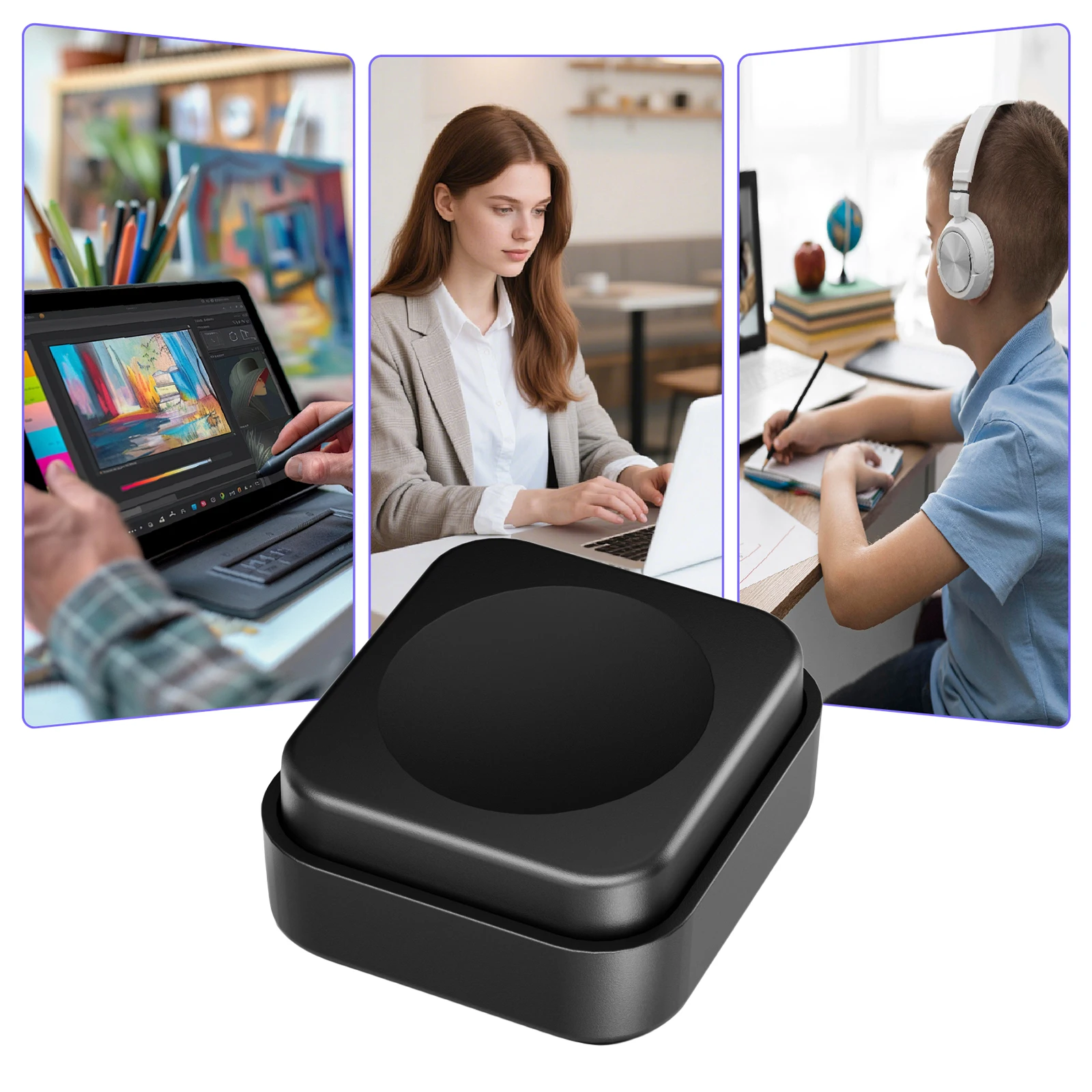 USB/BT 2.4G 3-Mode Programmable Macro Keyboard 18-Character Auto-Type Single-Key Macro Keyboard 200Mah Battery for Office Use