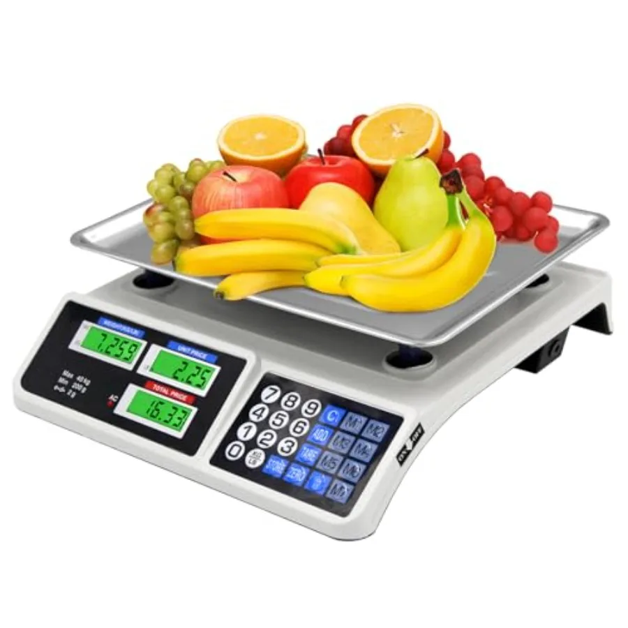 88lb 40kg Commercial Food Scale - Digital Price Computing Scale for Farmers' Markets with Price Calculator for Retail Outlets M