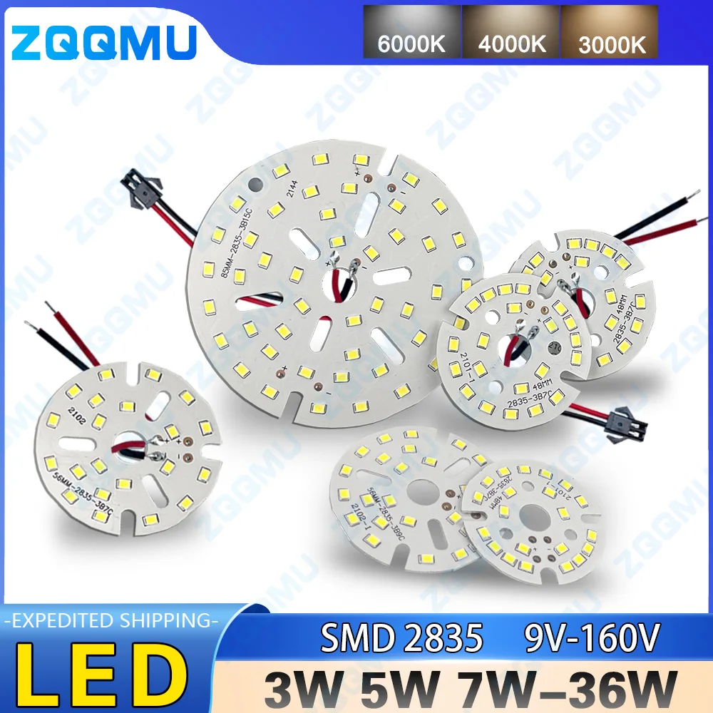 LED 12W 15W 18W 24W 36W 3W 5W 7W 9W SMD2835 Light Panel LED Light Panel Suitable For Bulbs Spotlights Downlights 9V-160V