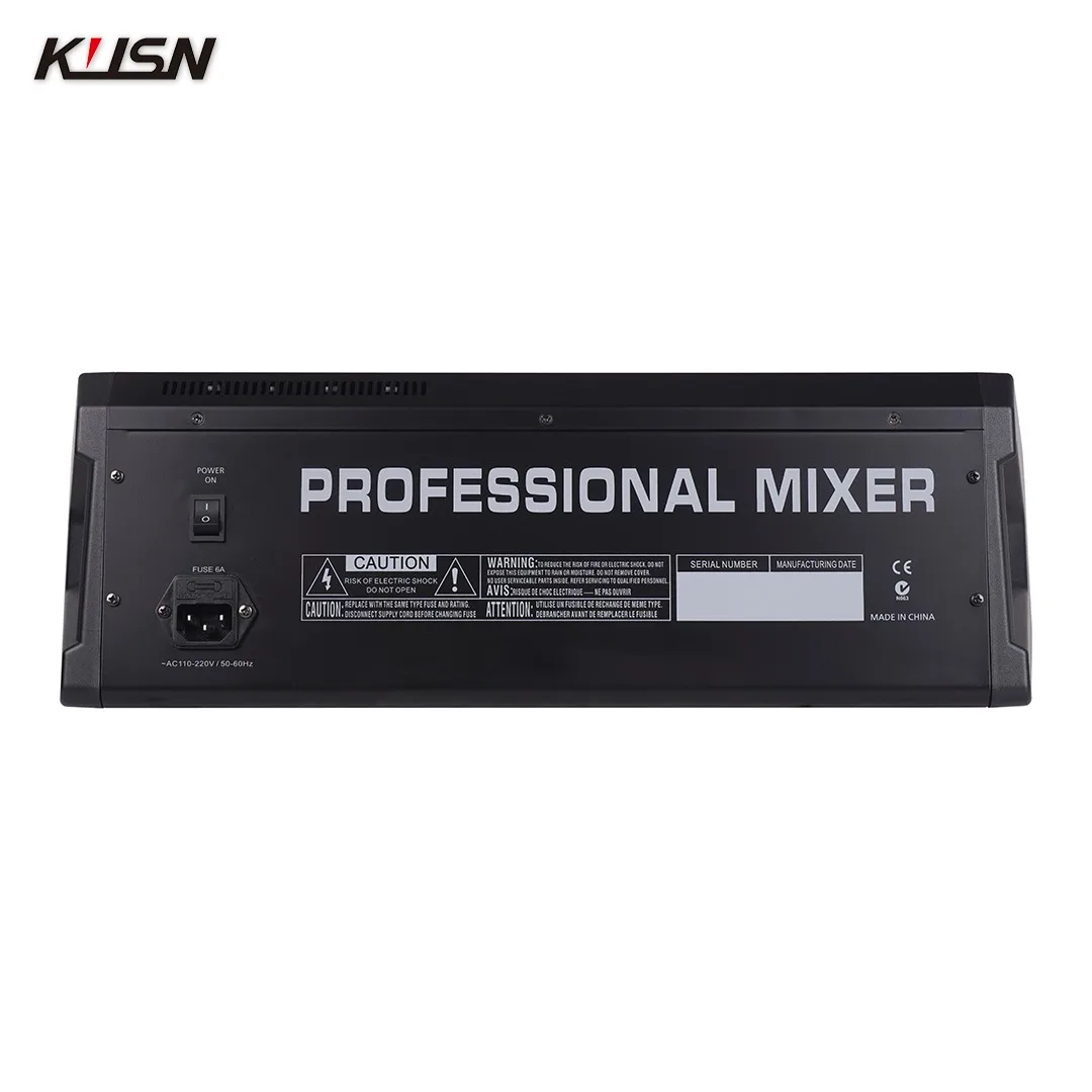 6 Channel Professional Digital Mixer Audio DJ Mixing Console Sound Mixer Console with 99 DSP Bluetooth MP3 USB