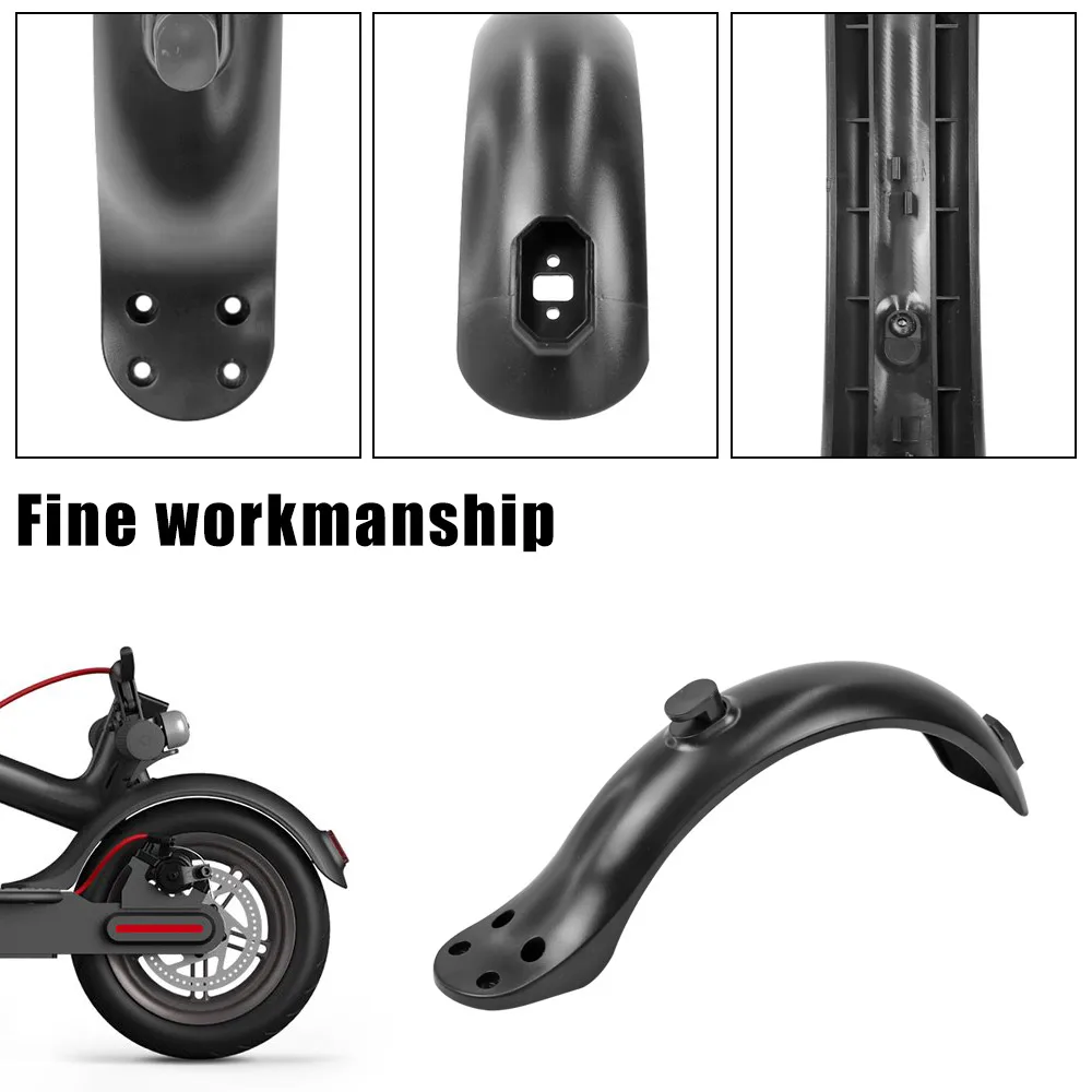 Electric Scooter for 4 Screws Fender Accessories Four-hole Scooter Octagonal Tail Light Rear Mudguard Rear Splash Guard Part