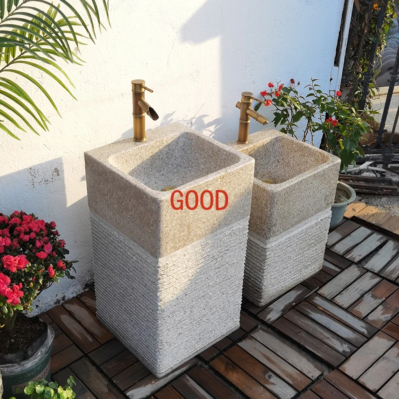

Original stone washbasin Dali Stone Garden pool sink column type integration