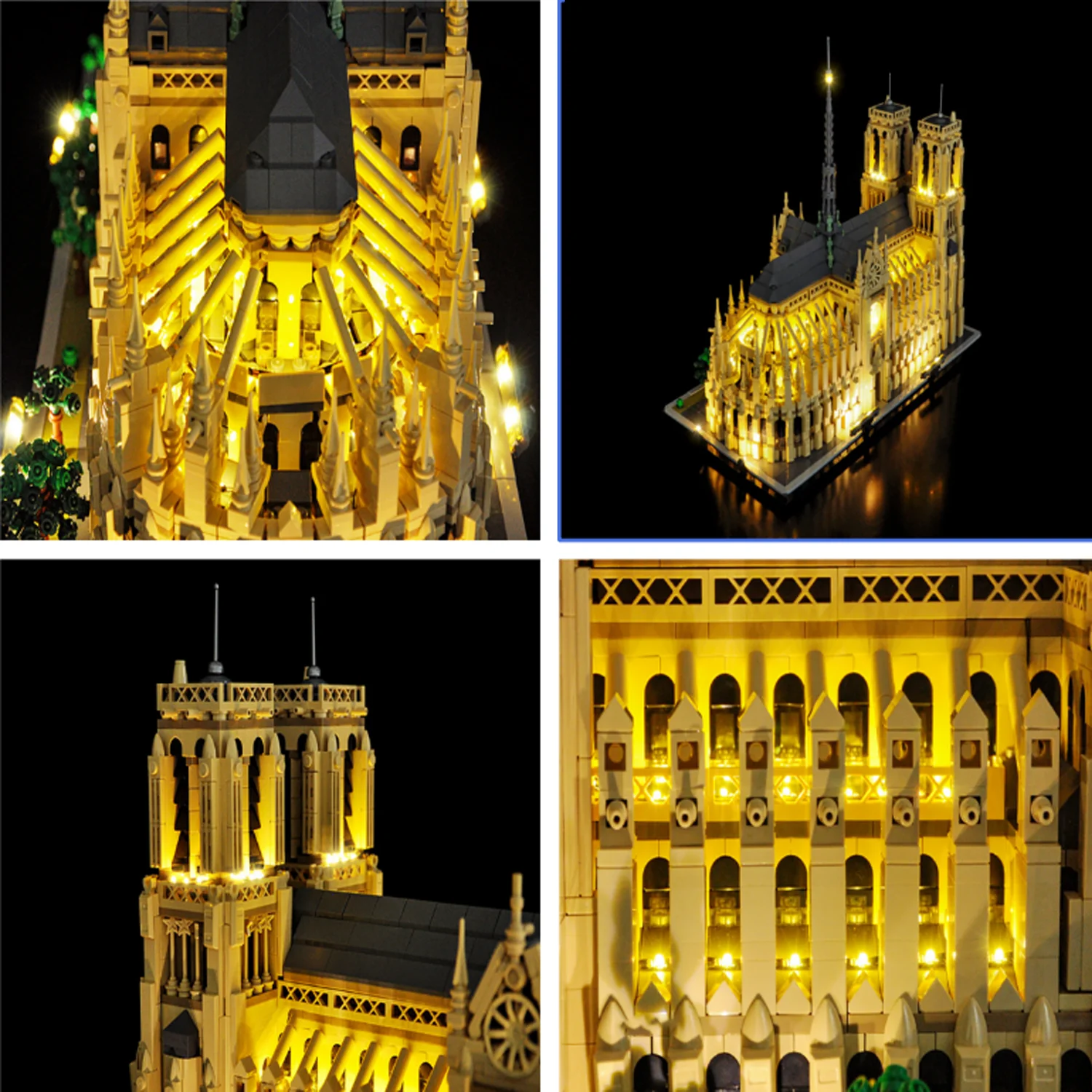 BRIXSPARK LED-Lichtset, geeignet für Lego Notre Dame de Paris 21061, dekorative Lampe für Bausteine, Lego-Bausteine nicht im Lieferumfang enthalten.