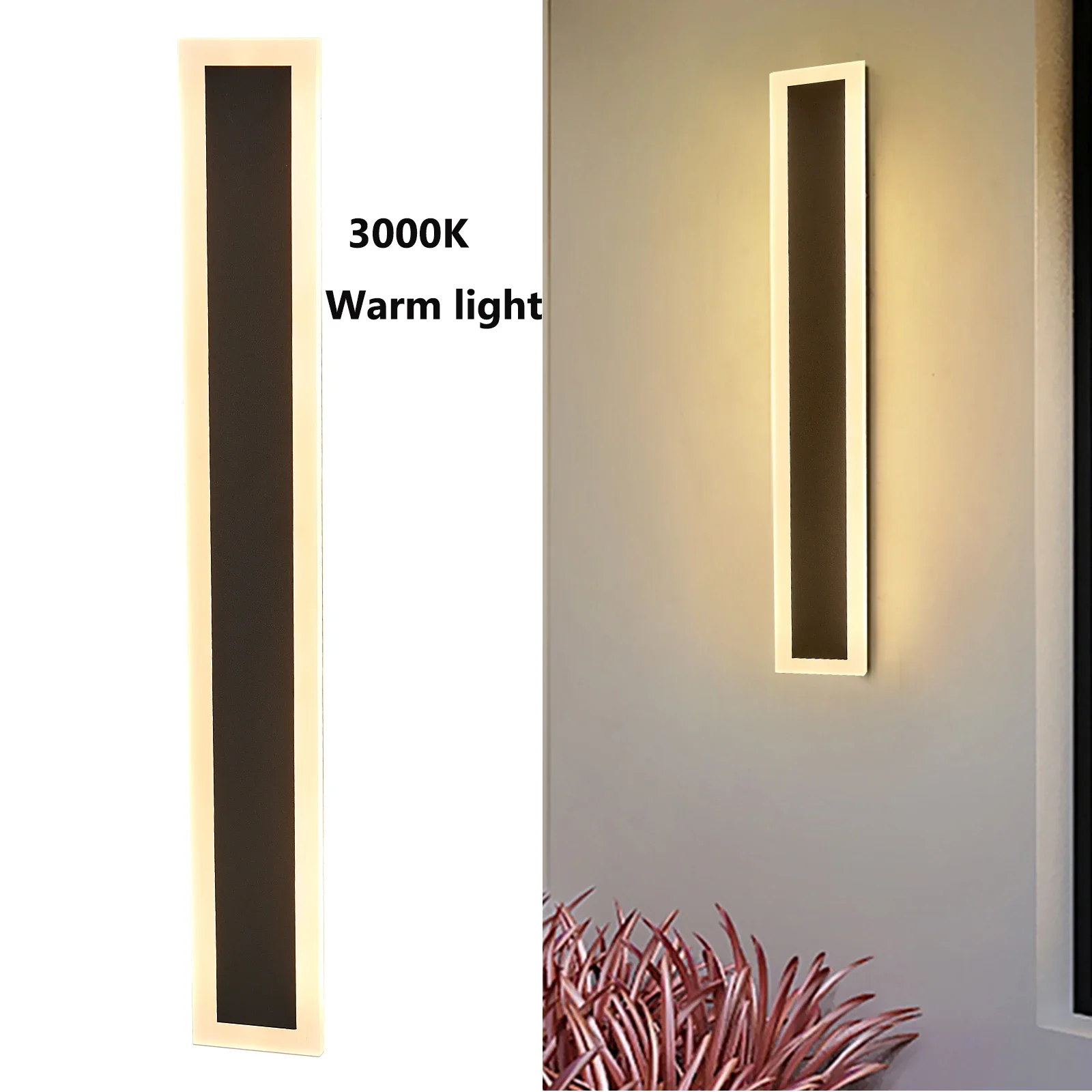 LOYALHEARTD  Wall Light 80cm Waterproof Outdoor Modern Lamp Exterior Lights Long Strip