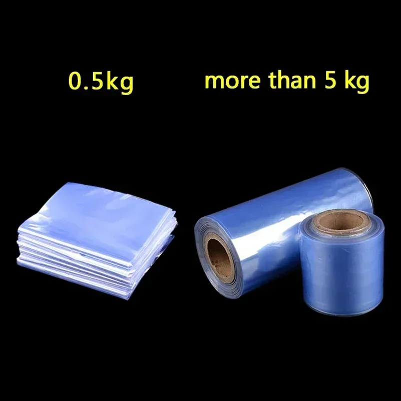 PVC Heat Shrinkable Film Tubular Dustproof Protective Cover Box Bottle Remote Control Shoes Books Cosmetics Plastic Packaging