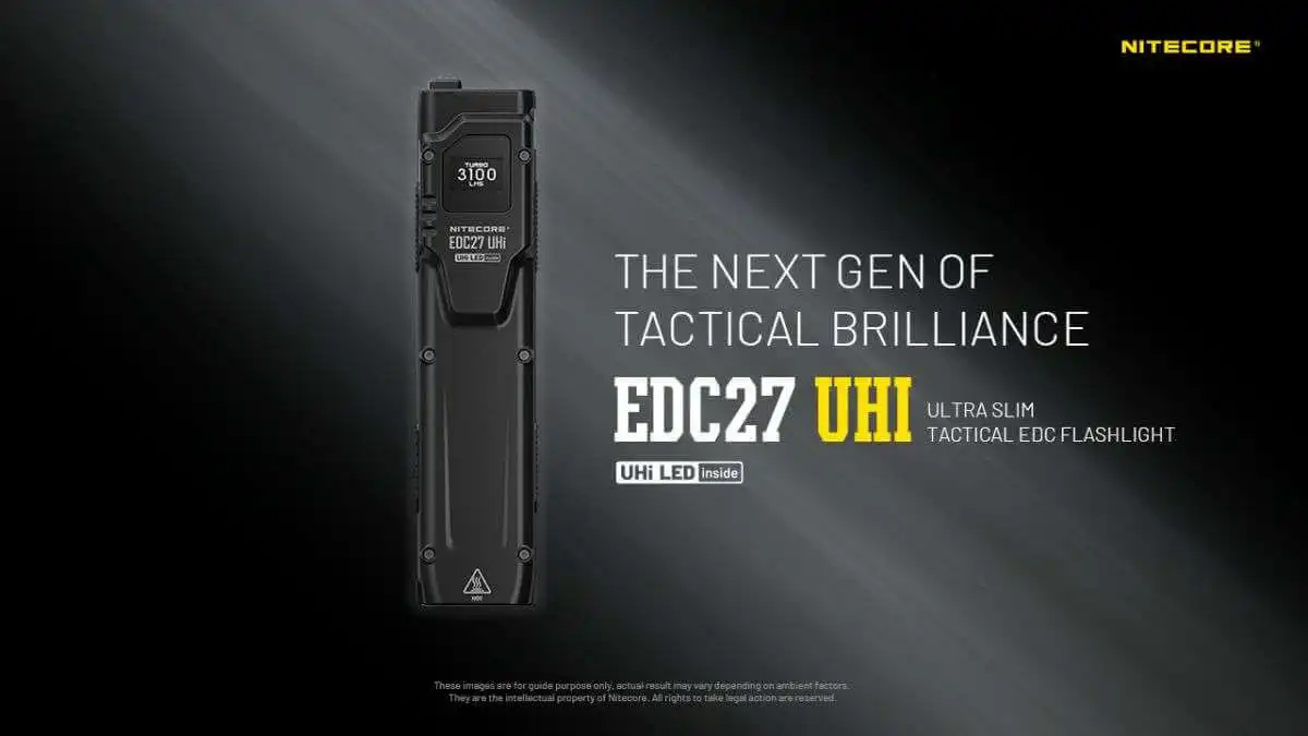 Nitecore EDC27 UHi 3100 люмен Ультратонкий плоский фонарик EDC