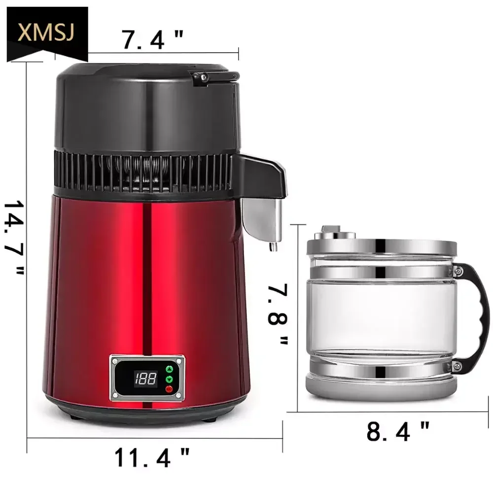 

Фильтр для очистки спирта из нержавеющей стали, стеклянная банка, портативный шейкер для бутылки с водой с контролем температуры и дистиллятором воды