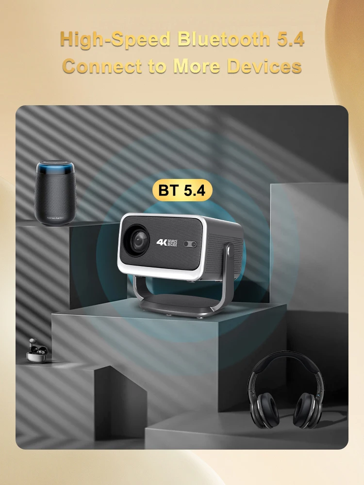 Original Smart Video Projector 500 Ansi Auto Focus 2GB+8GB Android