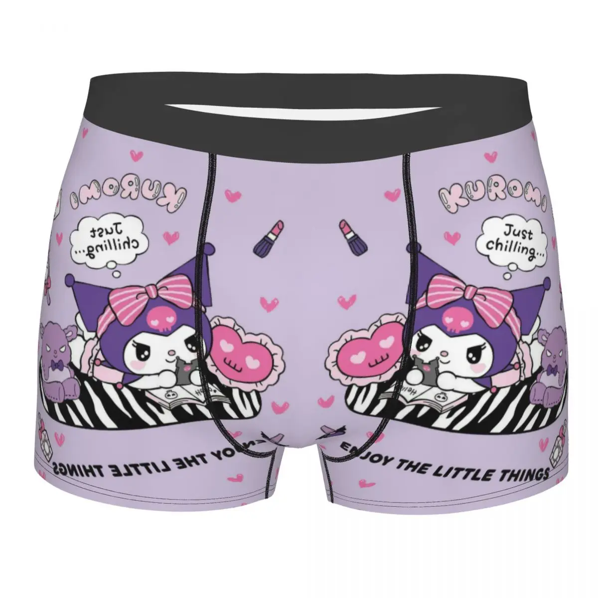 

Customized Kawaii Kuromi Fashion Underwear Male Print Cartoon Movie Boxer Shorts Panties Briefs Breathable Underpants