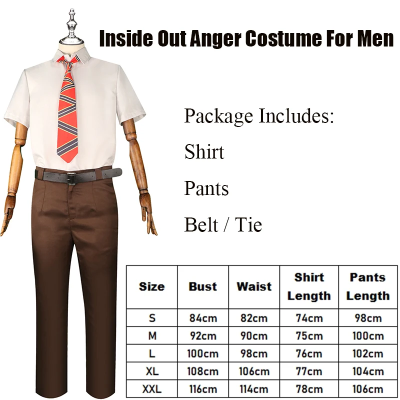 Cartoon Outside Halloween Costume For Adut Movie Inside 2 Anger Costume For Men