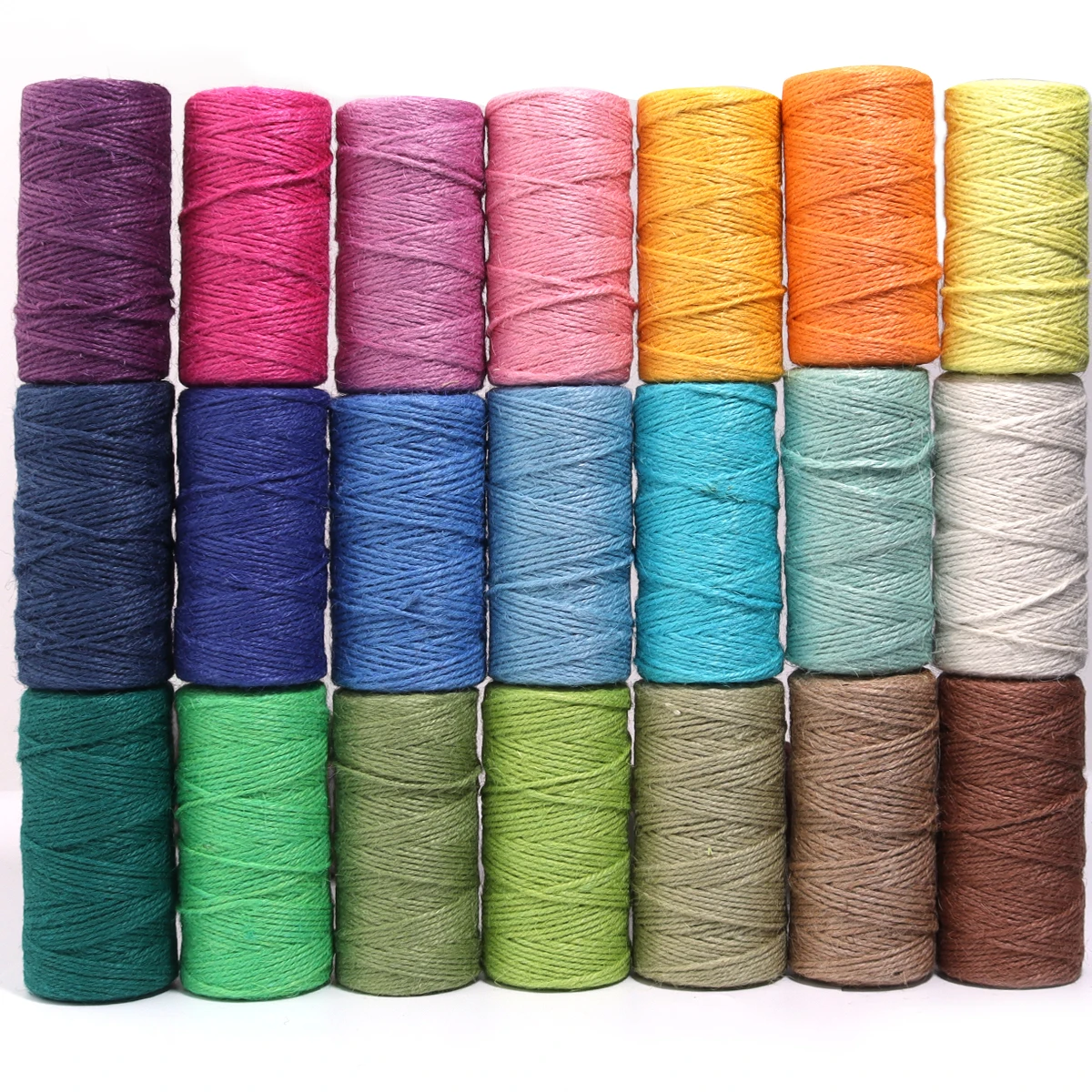 100meters/roll 3 Strand Colorful Jute Rope Jute Twine Thread For DIY Sewing Handmade Clothing Bag Wedding Home Decor Accessories