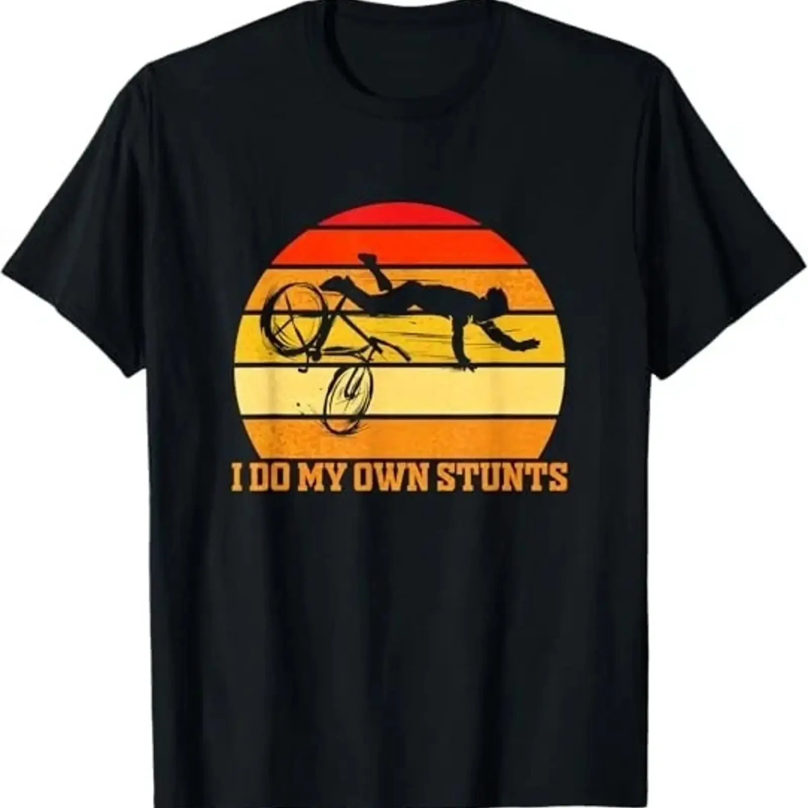 NEW LIMITED Cycling Lover Cycle Funny Bicycle I Do My Own Stunts T Shirt S 3XL vintage Washed homme Stretched Unisex Breathable