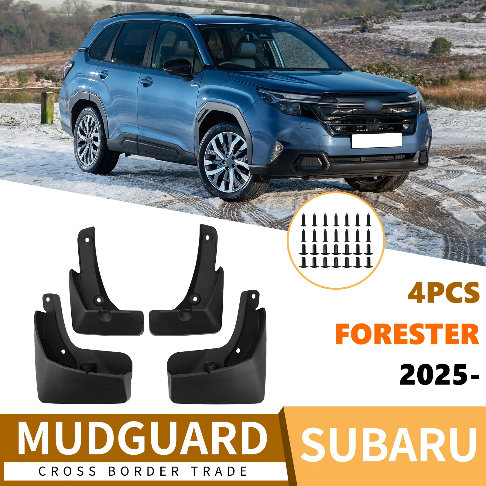 For Subaru Forester 2025 car fender soft rubber tile supplies fender flares car accessories mud flaps