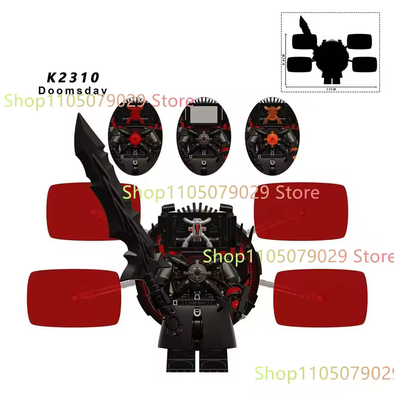 New KDL SWAT Skibidi Toilet Man Figures Anime Block Toys TvMan Titan Cameraman Speakerman Bricks Model Toy Birthday Gift - Image 79