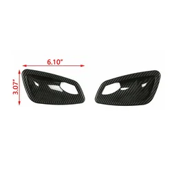 2x Carbon Fiber Style Interior Door Handle Bowl Cover Trim For BMW E92 E93 335i M3 Couple 2007-2013