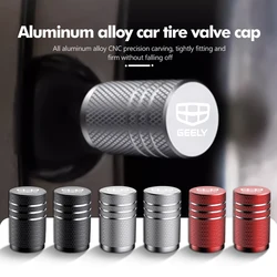 4pcs Car Dustproof Caps Tire Wheel Stem Air Valve Caps Covers For Geely Monjaro Atlas Tugella Geometry C Coolray Emgrand ec