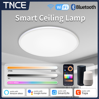 TNCE 24W Tuya WIFI+Bluetooth Smart Ceiling Light RGB LED Ceiling Lights Dimmable APP Control Work With Alexa Google Home